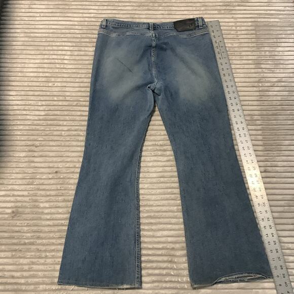 BCBG Y2K Jamil Flare Jeans Low Rise Wide Leg Flare Blue Denim 11/12 - Picture 7 of 10